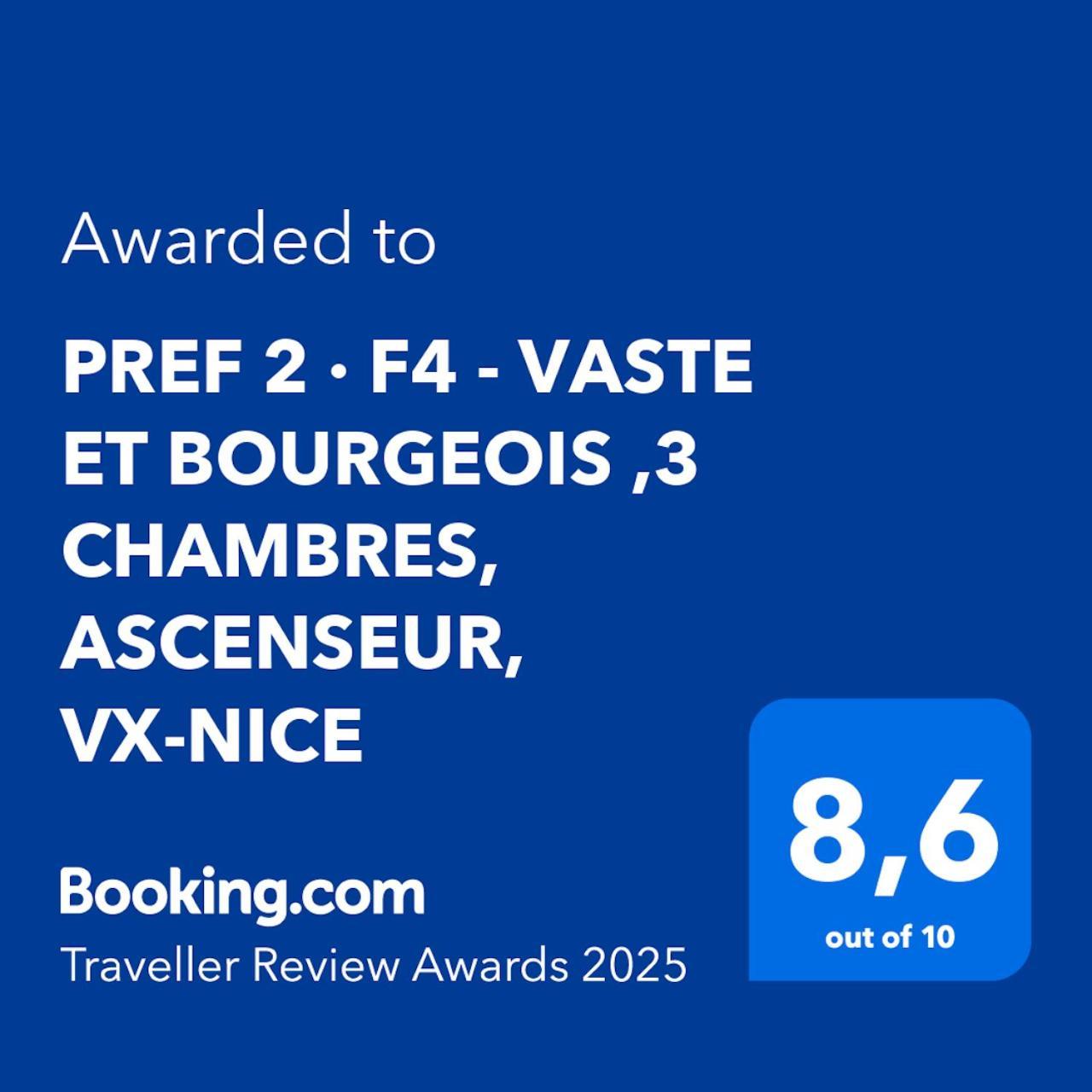 Pref 2 - F4 - Vaste Et Bourgeois ,3 Chambres, Ascenseur, Vx-니스 외부 사진